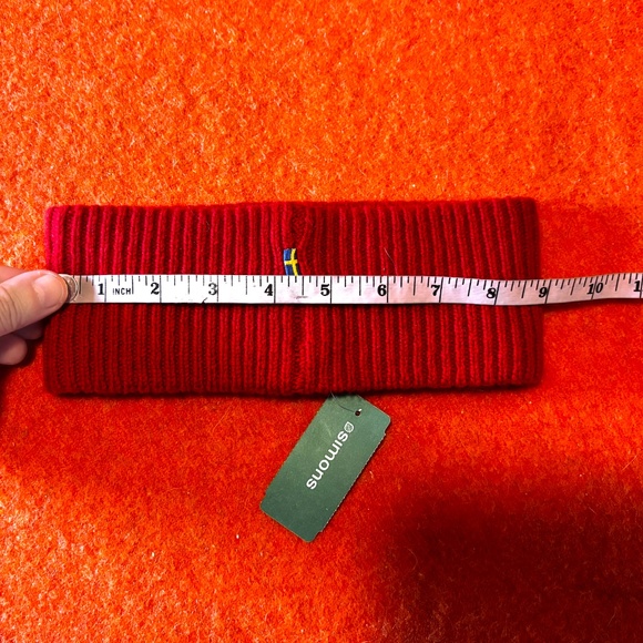 Fjallraven unisex red 100% wool logo headband NWT - Picture 7 of 9